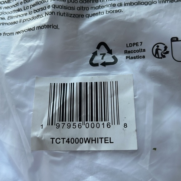 True Classic White Crew-Neck Short Sleeved Shirt - Size L - Picture 4 of 4